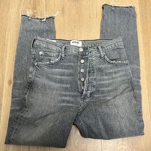 AGolde awesome grey wash distressed Nico jean
